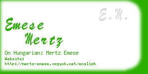 emese mertz business card